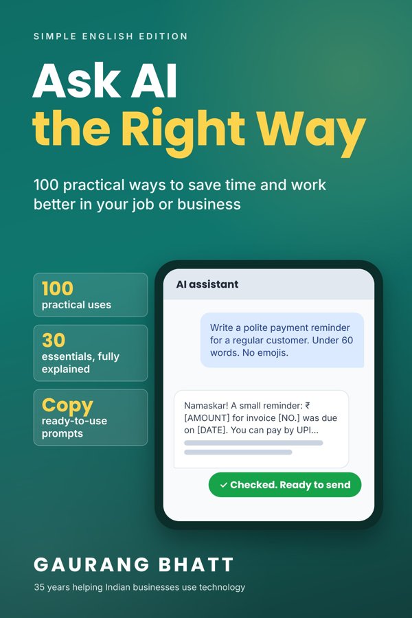 Book cover: Ask AI the Right Way by Gaurang Bhatt